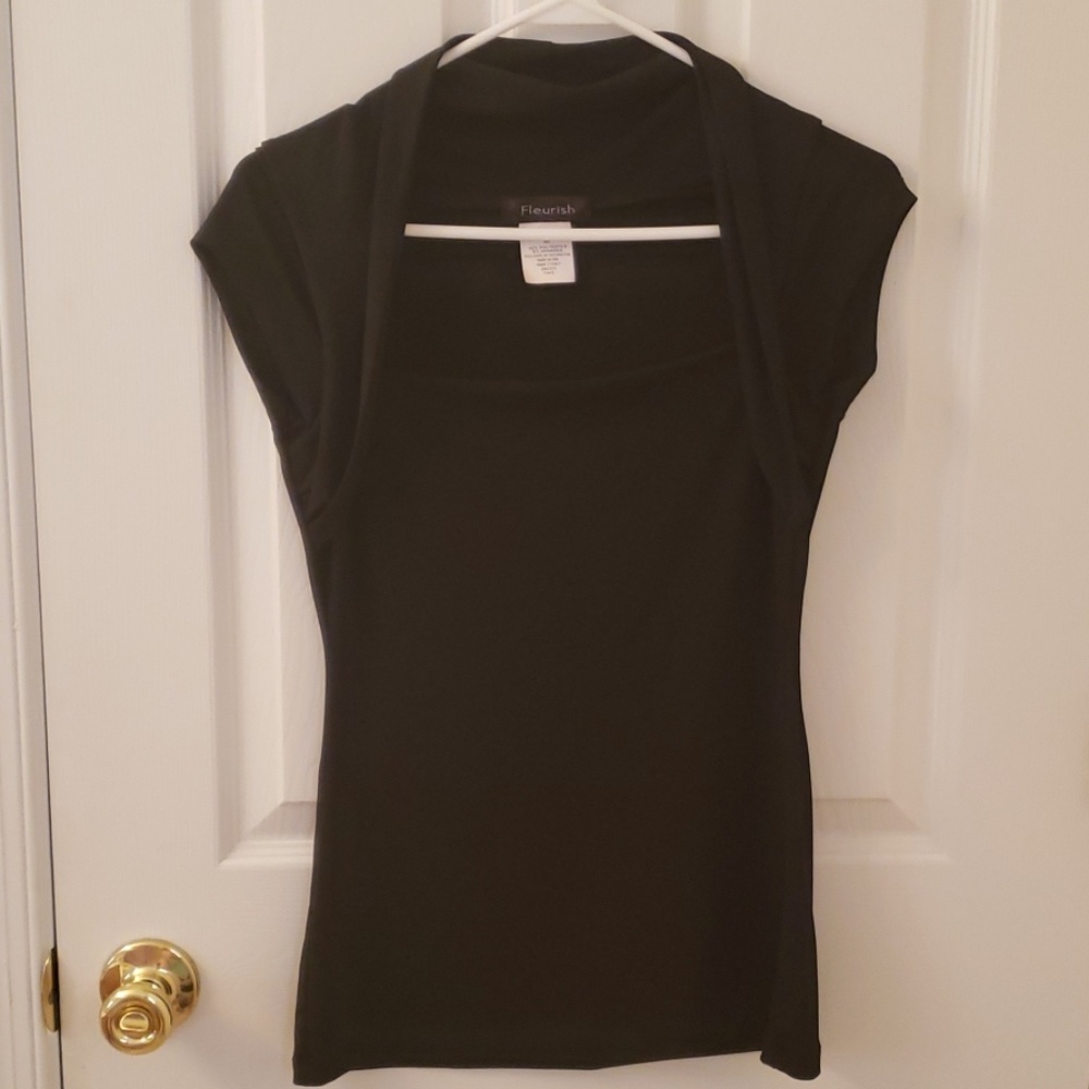 Black Fleurish Top